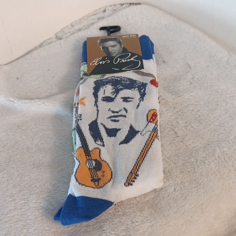 White and Blue Hosiery Socks